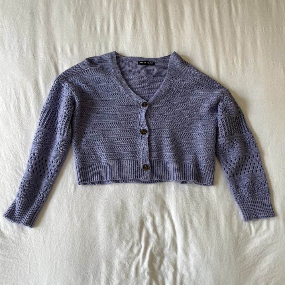 SHEIN Cropped Knit Cardigan